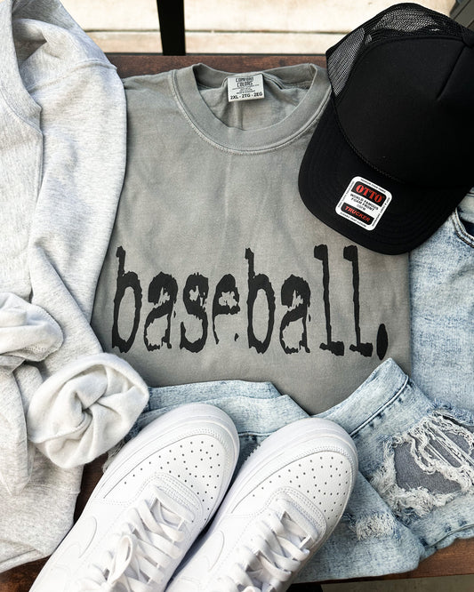 Baseball Grey Comfort Colors Tee
