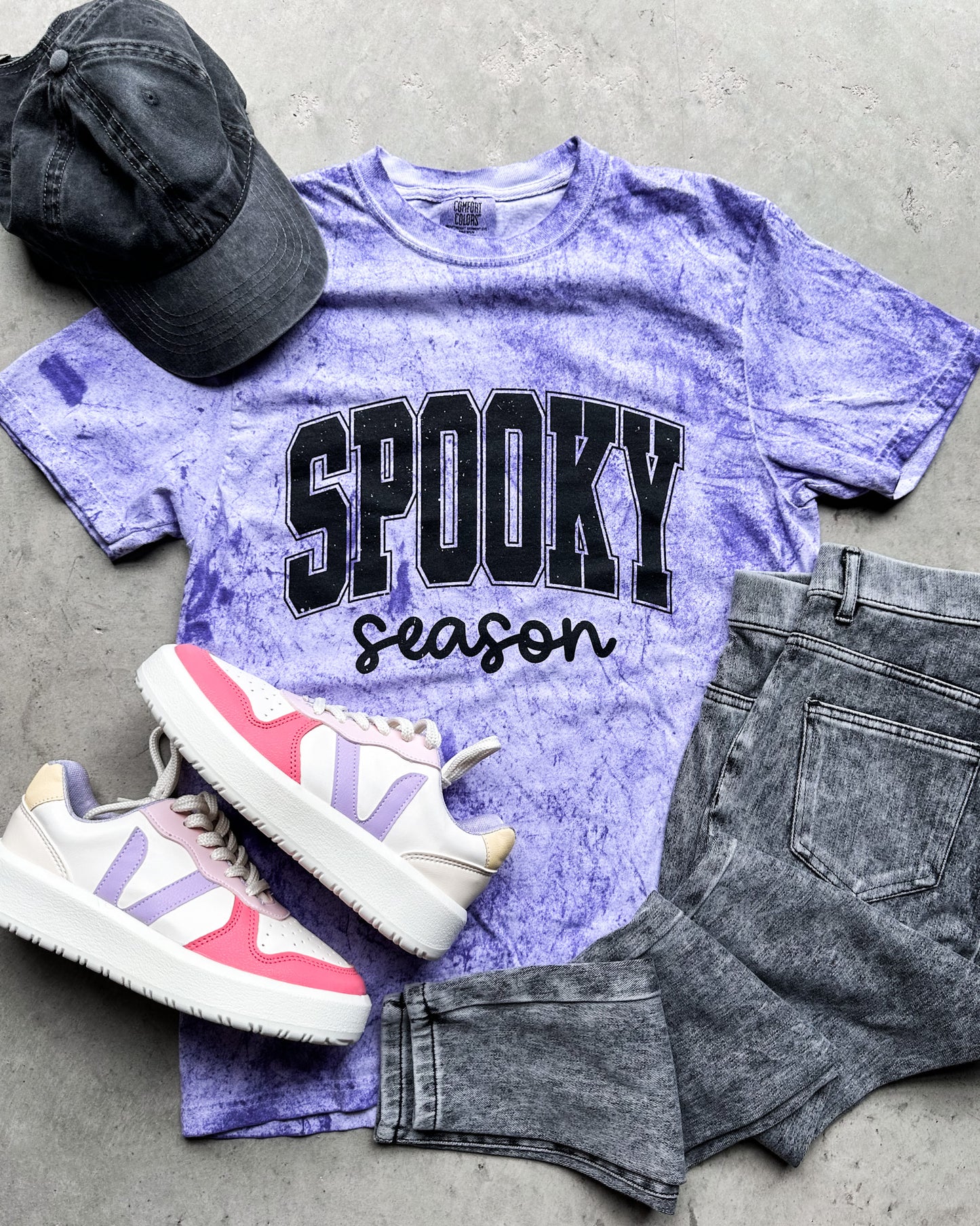 Spooky Season Purple Comfort Colors Tee
