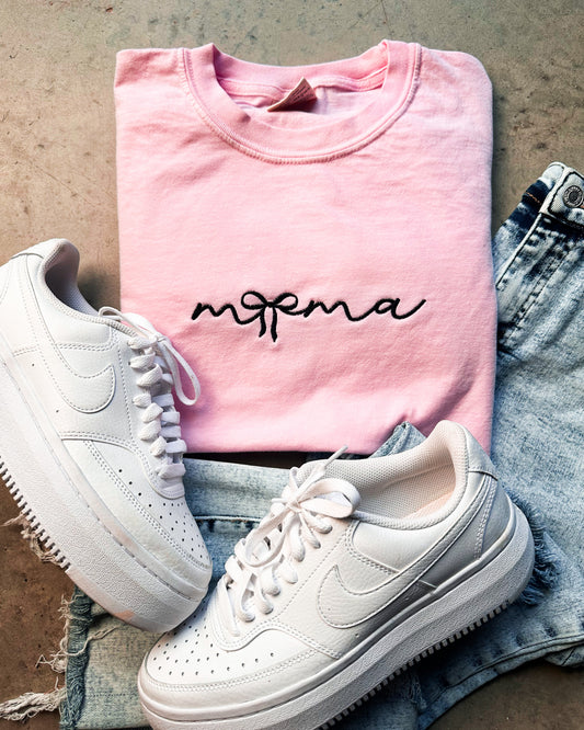 Mama Bow Embroidered Tee