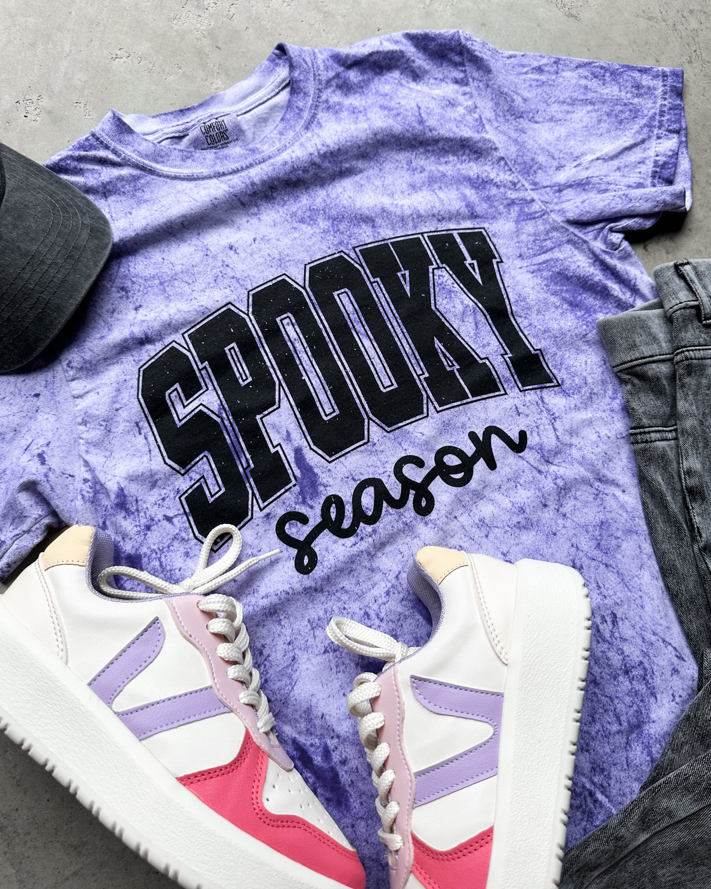 Spooky Season Purple Comfort Colors Tee