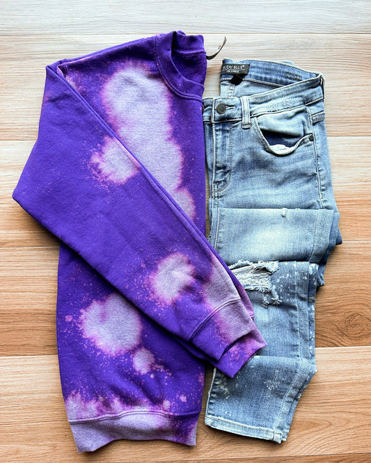Bleached Purple Sweatshirt