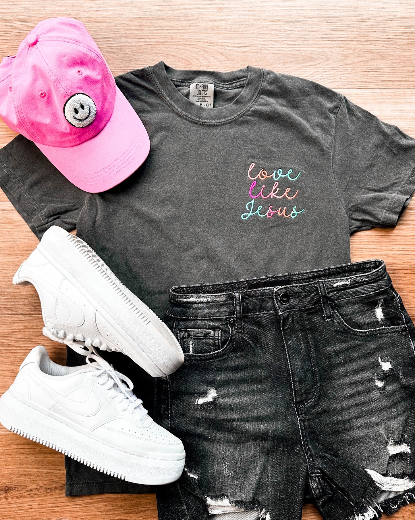 Love Like Jesus Embroidery Graphic Tee