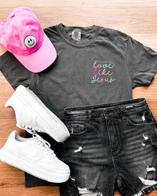 Love Like Jesus Embroidery Graphic Tee