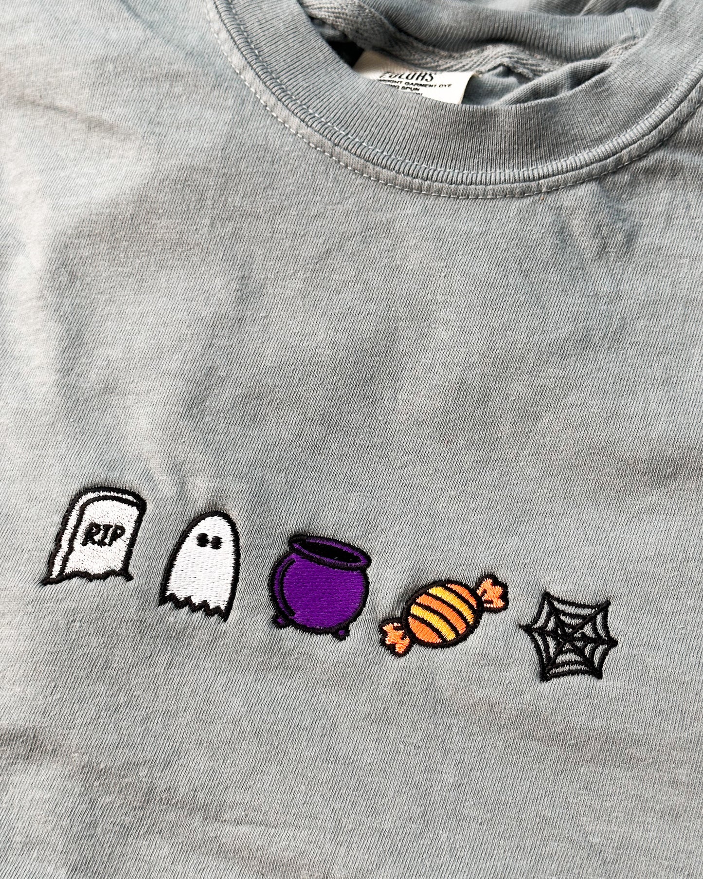 Halloween Doodle Embroidery Graphic Tee