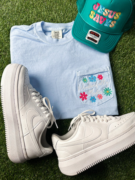 Wonderfully Made Embroidery Graphic Tee