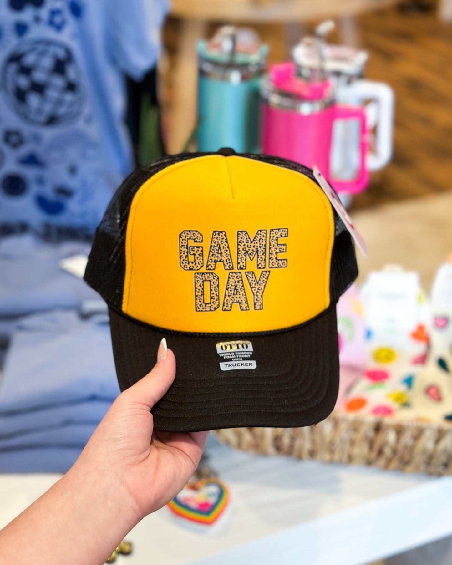 Game Day Leopard Trucker Hat