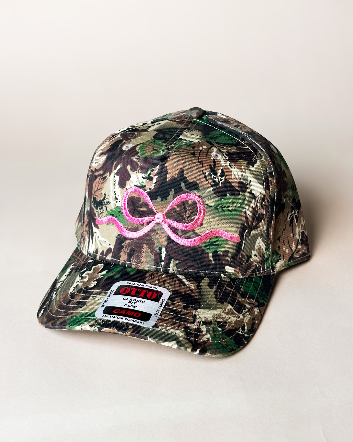 Pink Bow Camo Hat