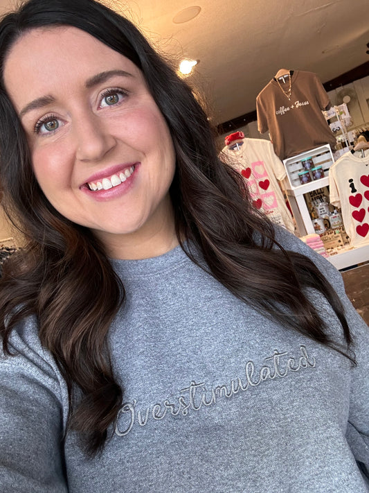 Overstimulated Embroidery Sweatshirt