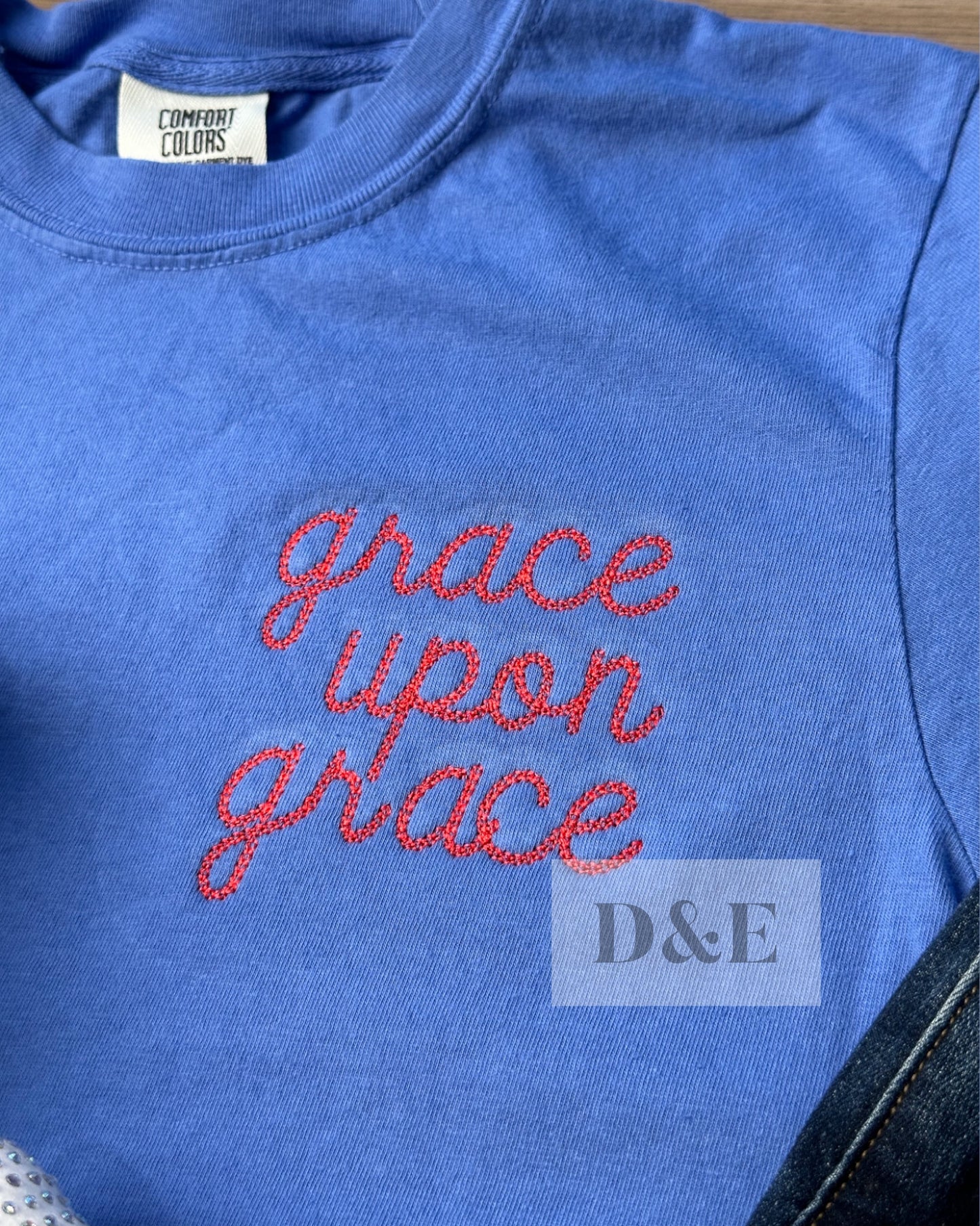 Grace Upon Grace Embroidery Tee