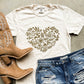 Fall Gold Heart Comfort Colors Graphic Tee